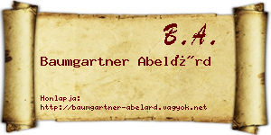Baumgartner Abelárd névjegykártya